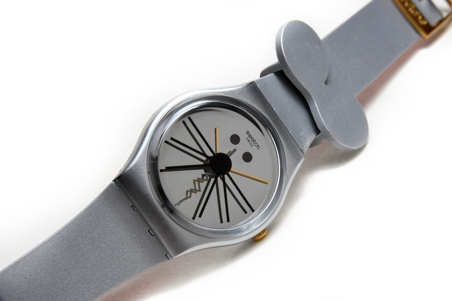 swatch watch gray