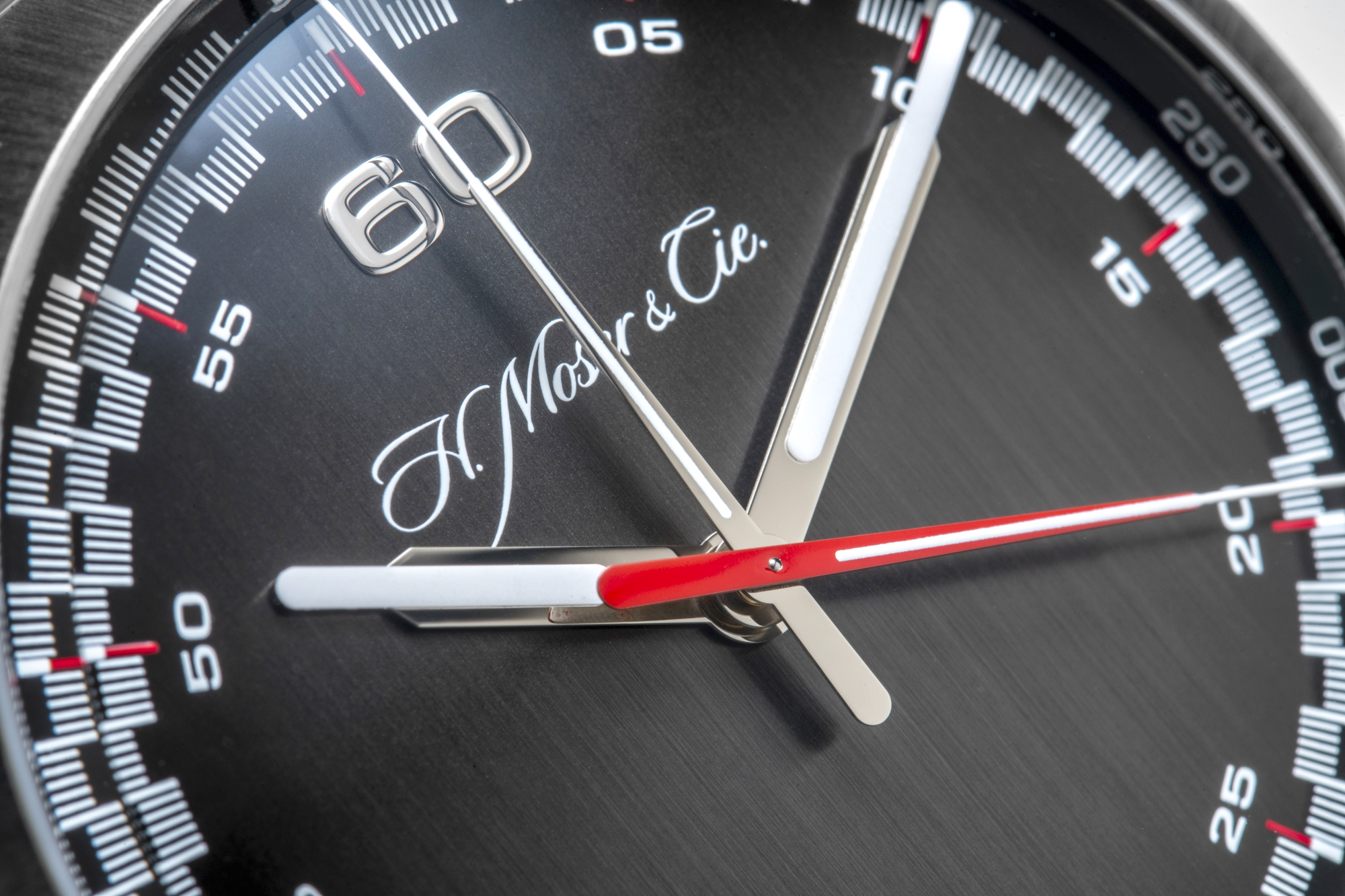 H Moser & Cie Streamliner Flyback Chronograph macro close up