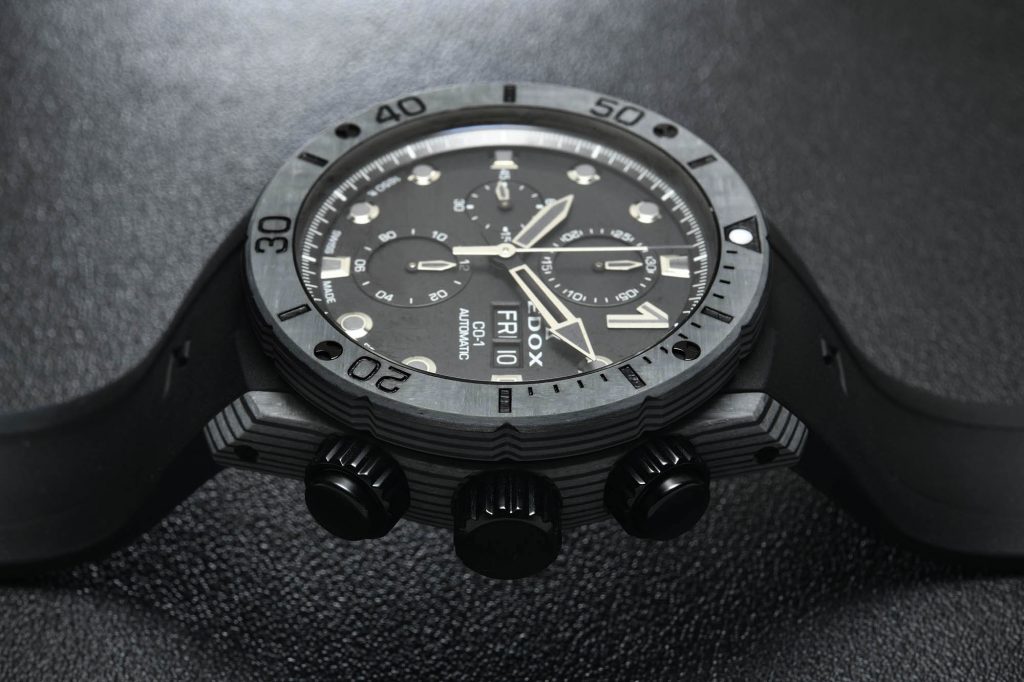 Edox Automatic Chronograph Carbon C-01 - black