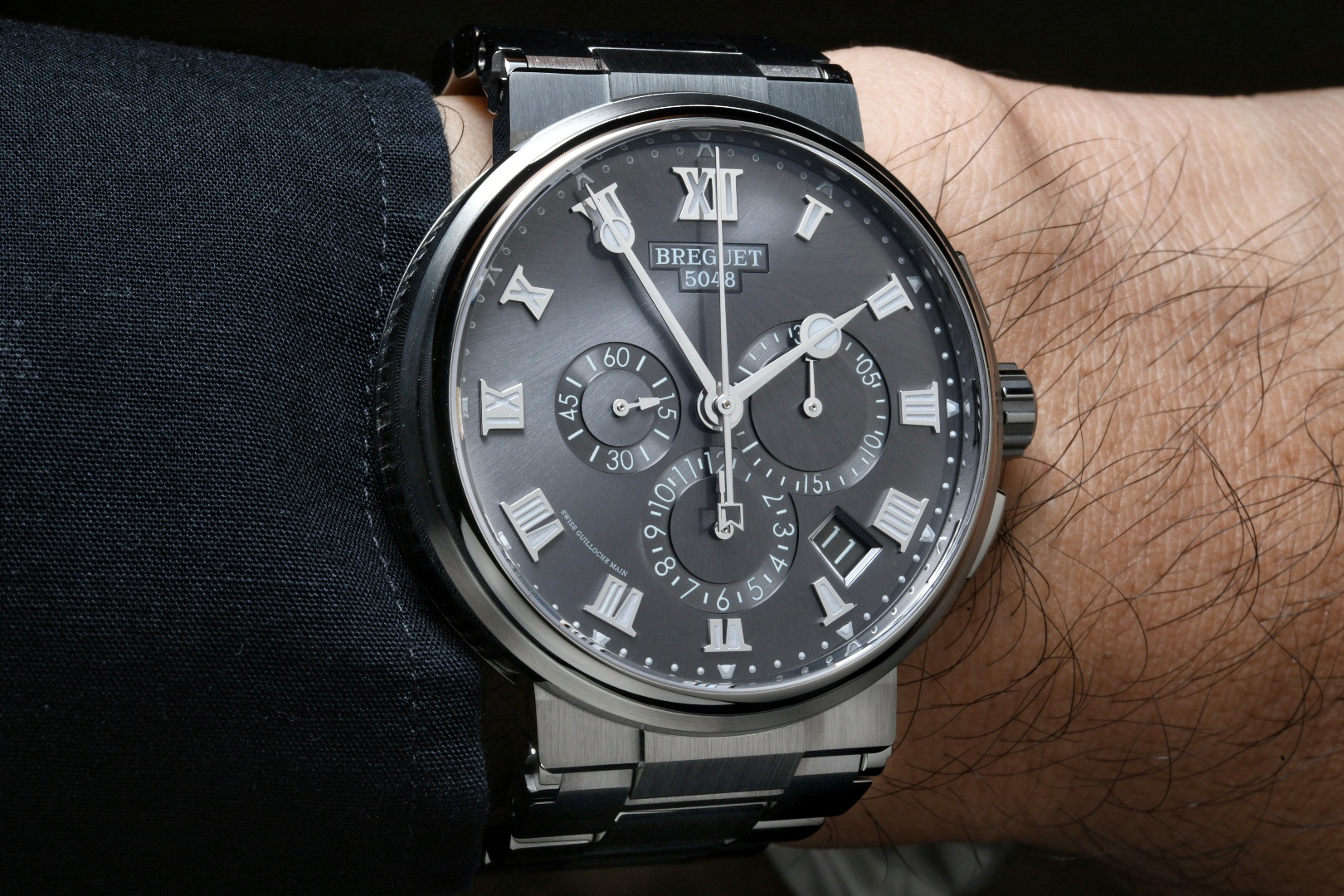 Spending time with a titanium bracelet from the Breguet Marine