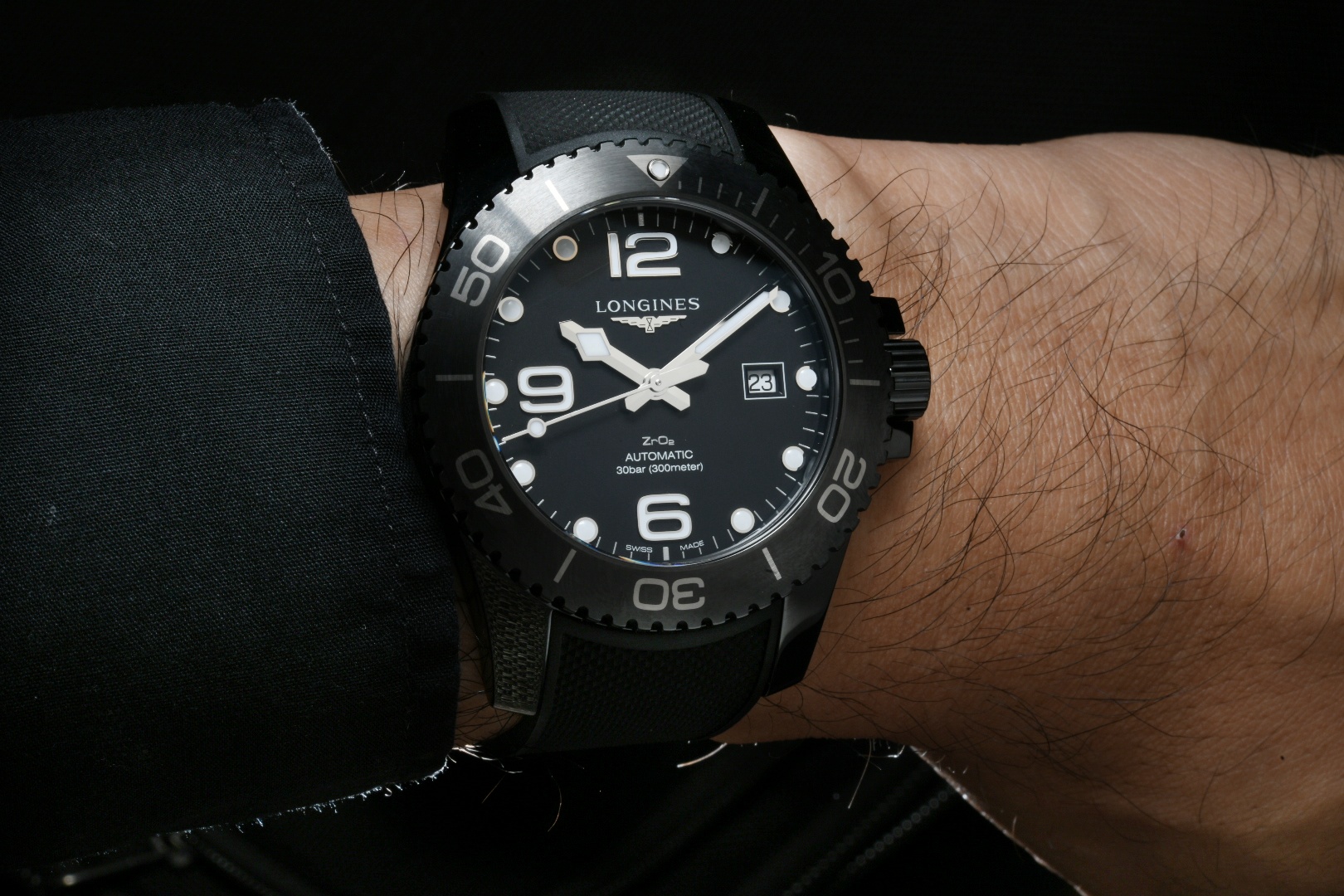 Longines discount all black