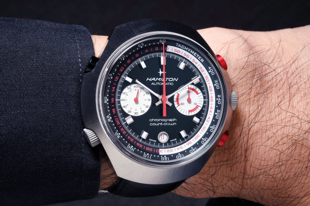 Wrist shot of Hamilton Chrono-Matic 50 Auto Chrono