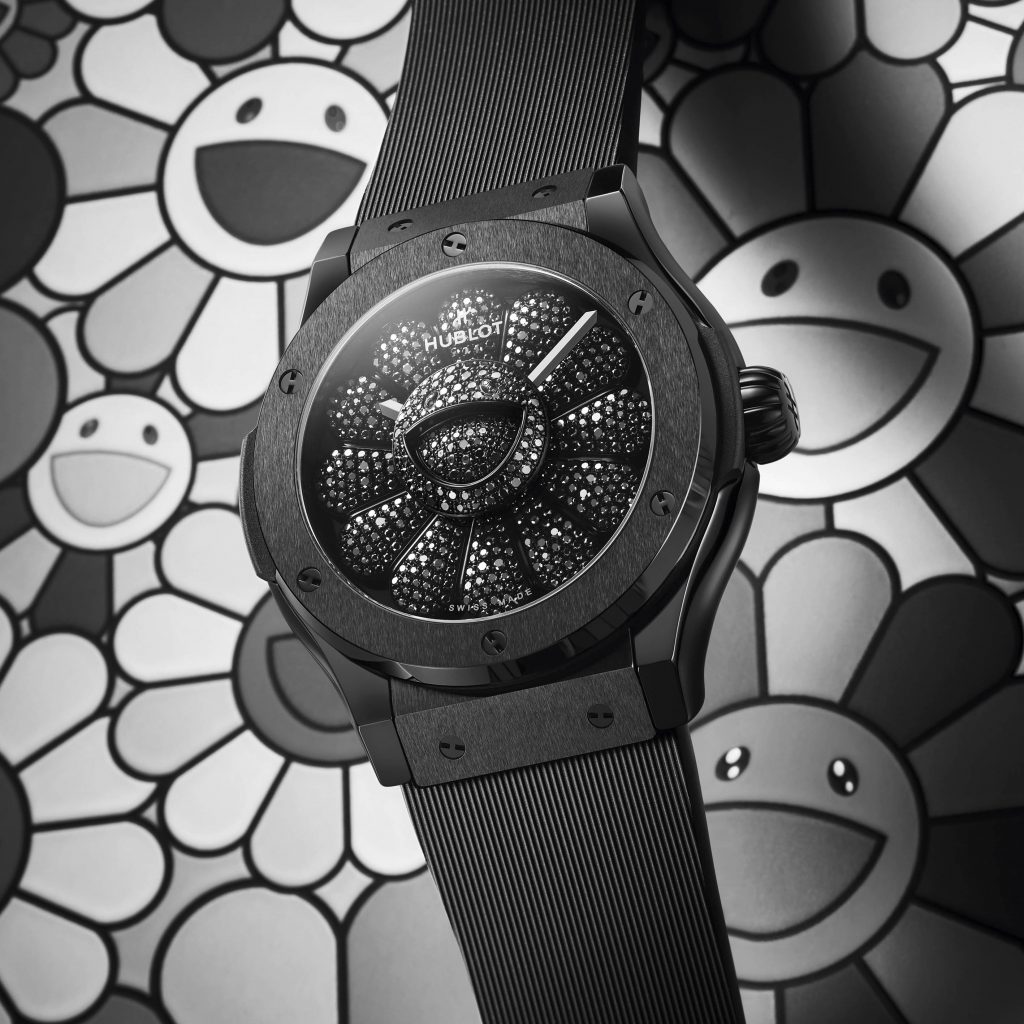 After an all-black beauty, Hublot and Takashi Murakami unveil the Classic  Fusion Takashi Murakami Sapphire Rainbow watch, a whirlwind of  transparency, color, and petals that move! - Luxurylaunches