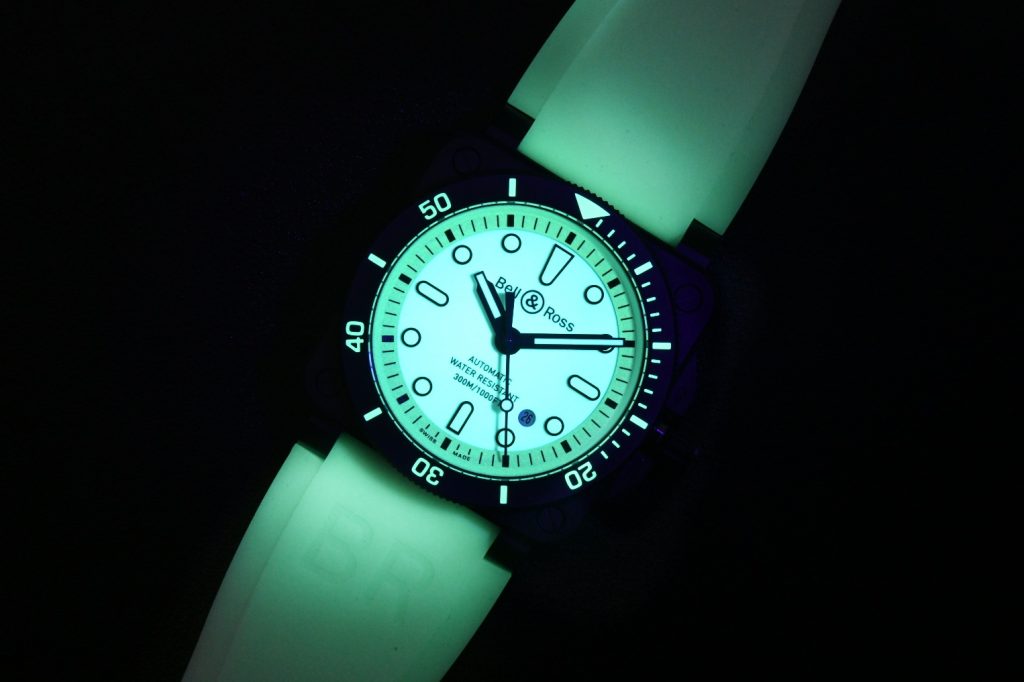 The BR03 92 DIVER FULL LUM from Bell Ross is a party in the dark